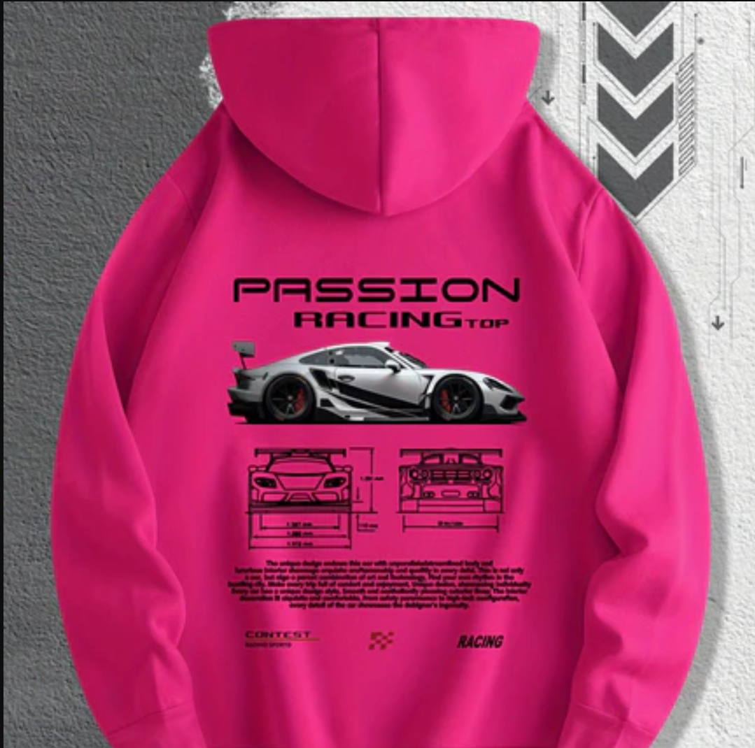 Hoodie "Passion Racing" - Estilo Deportivo y Urbano